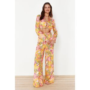 Trendyol Floral Patterned Woven Shirt and Pants Suit