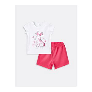 LC Waikiki LCW ECO Baby Girl Shorts Pajamas Set