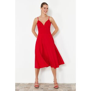 Trendyol Red A-Line Woven Dress