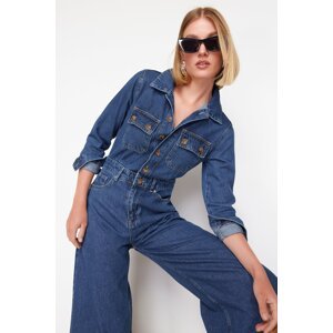 Trendyol Dark Blue Denim Overalls