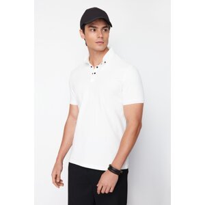 Trendyol White Regular/Regular Fit Polo Neck T-shirt