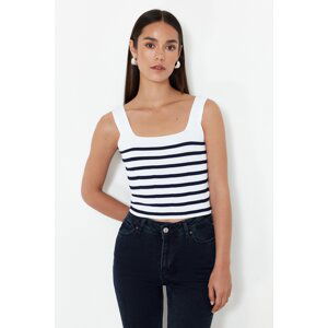 Trendyol Ecru Basic Striped Top Knitwear Blouse