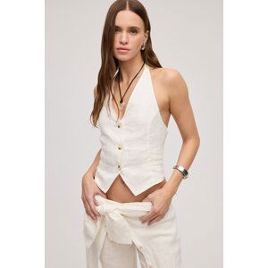 VATKALI Riesling back detailed vest white