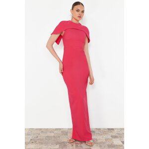 Trendyol Fuchsia Body-Sitting Woven Long Stylish Evening Dress & Homecoming Dress