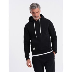 Ombre Men's kangaroo sweatshirt with hood - black