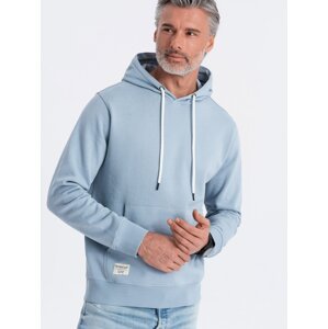 Ombre Men's kangaroo sweatshirt with hood - blue