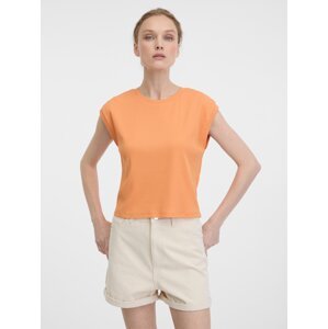 Orsay Oranžové dámské crop tričko s krátkým rukávem - Dámské