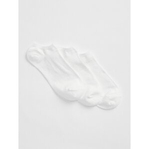 Sada tří bílých dámských kotníkových ponožek GAP