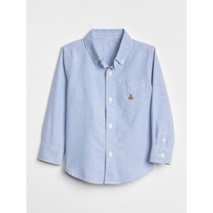 GAP Modrá klučičí dětská košile oxford button-down