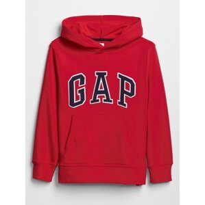 Červená klučičí dětská mikina GAP Logo hoodie