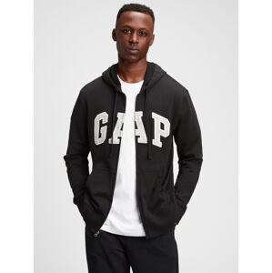 Černá pánská mikina GAP Logo arch hoodie