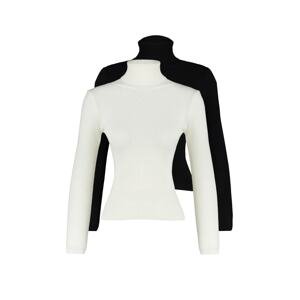 Trendyol Black and White Two-Pack Knitwear Sweater