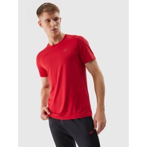 Pánské sportovní tričko regular z recyklovaných materiálů 4F - červené