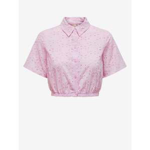Růžová dámská zkrácená košile ONLY Kala Alicia