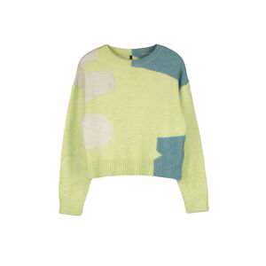 Trendyol Green Soft Textured Color Blocked Knitwear Sweater