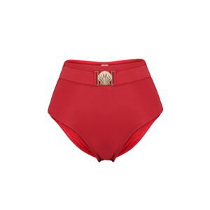 Trendyol Red Belt Premium Accessory High Waist Regular Bikini Bottom