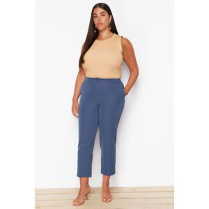 Trendyol Curve Navy Blue Woven Trousers
