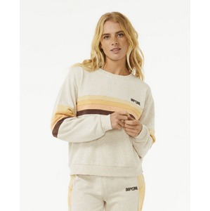 Mikina Rip Curl SURF REVIVAL PANELLED CREW Oatmeal Marle