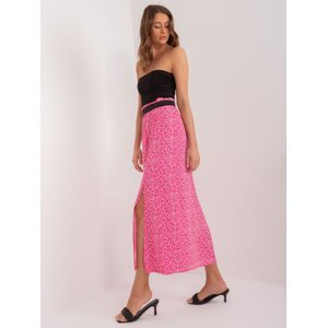 Tmavě růžová dlouhá sukně s potiskem SUBLEVEL