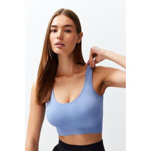 Trendyol Blue Seamless/Seamless Support/Shaping Knitted Sports Bra