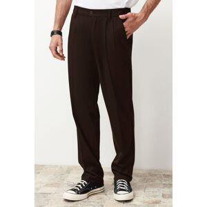 Trendyol Brown Baggy Fit Fabric Trousers