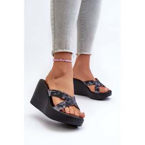 Dámské pantofle na klínku Ipanema High Fashion Slide Fem Black