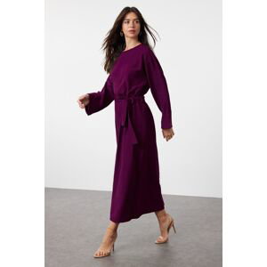 Trendyol Purple Belted Woven Dress