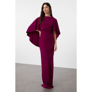 Trendyol Purple Sleeve Detailed Woven Evening Dress