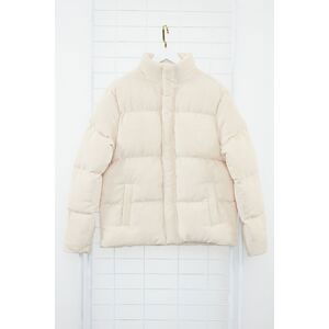 Trendyol Ecru Regular Fit Corduroy Puffer Coat