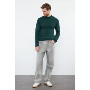 Trendyol Emerald Green Slim Fit Turtleneck Half Turtleneck Raglan Sleeve Seamless Basic Knitwear Sweater