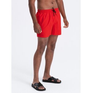 Ombre Neon men's swim shorts with magic print effect - red