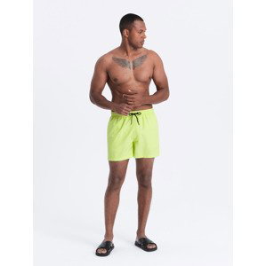 Ombre Neon men's swim shorts with magic print effect - lime green