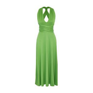 Trendyol Green Belted Maxi Knitted Tie Beach Dress