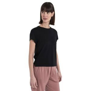 ICEBREAKER Wmns Merino 200 IB X TNF SS Tee, Black velikost: L