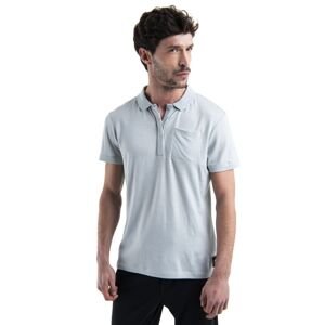 ICEBREAKER Mens Merino 200 IB X TNF SS Polo, Ether velikost: L