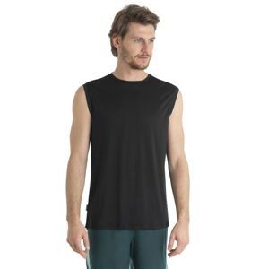 Pánské merino tílko ICEBREAKER Mens Merino 125 Cool-Lite™ Sphere III Tank, Black velikost: M