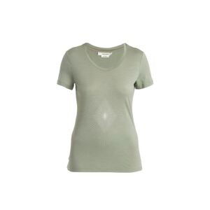 ICEBREAKER Wmns Merino 150 Tech Lite III SS Scoop Tee Light Forms, Lichen velikost: S