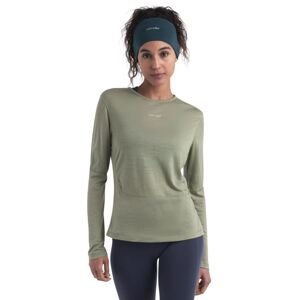 ICEBREAKER Wmns Merino 125 ZoneKnit™ Energy Wind LS Tee, Lichen velikost: XL