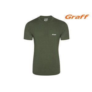 Termo tričko Graff z merino vlny kr. rukáv pánské zelené Velikost: L