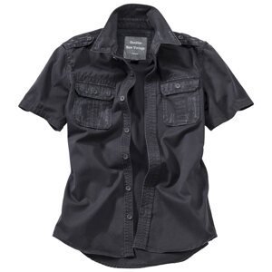 SURPLUS Košile RAW VINTAGE s krátkým rukávem ČERNÁ Barva: Černá, Velikost: S