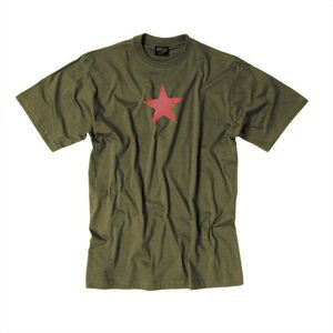 MIL-TEC® Triko krátký rukáv s potiskem RED STAR ZELENÉ Barva: Zelená, Velikost: L
