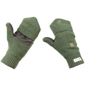 Rukavice bez prstů s překrytím ZELENÉ Barva: Zelená, Velikost: XL