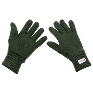 Rukavice prstové pletené Thinsulate™ ZELENÉ Barva: Zelená, Velikost: M