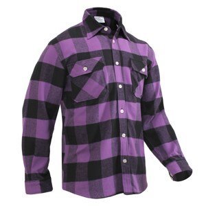 ROTHCO Košile dřevorubecká FLANNEL kostkovaná FIALOVÁ Barva: Fialová, Velikost: XL