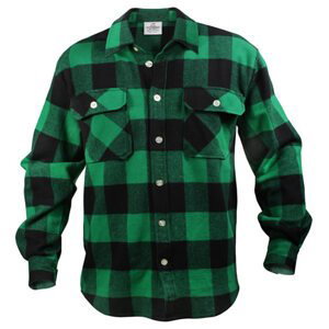 ROTHCO Košile dřevorubecká FLANNEL kostkovaná ZELENÁ Barva: Zelená, Velikost: 3XL