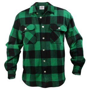 ROTHCO Košile dřevorubecká FLANNEL kostkovaná ZELENÁ Barva: Zelená, Velikost: M
