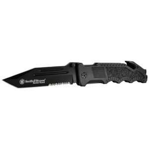 Smith & Wesson® Nůž zavírací S&W BORDER GUARD RESCUE ČERNÝ Barva: Černá
