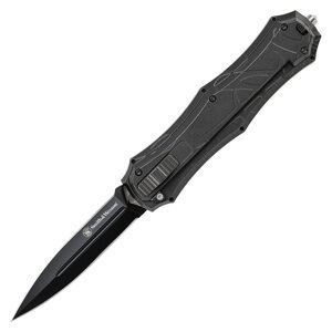 Smith & Wesson® Nůž vystřelovací OUT THE FRONT hladké ostří ČERNÝ Barva: Černá