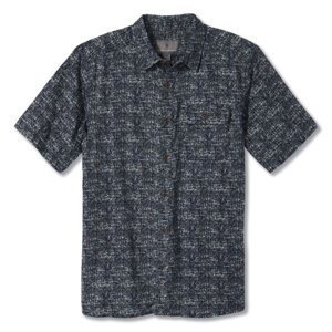 Pánská košile krátký rukáv ROYAL ROBBINS Mens Cool Mesh Eco Print S/S, Eclipse velikost: M