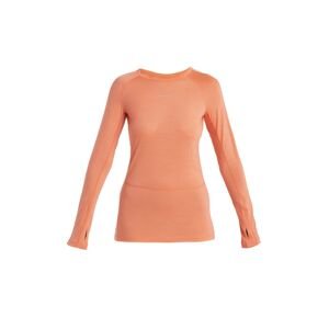 ICEBREAKER Wmns 125 ZoneKnit™ LS Crewe, Tang/Praline/Cb (vzorek) velikost: S